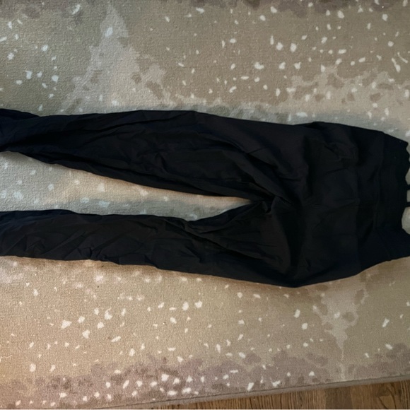 Lulu, lemon, black joggers, size 2 - Picture 2 of 4